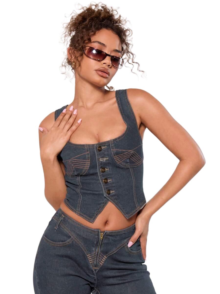 TOP JEANSOWY DAMSKI