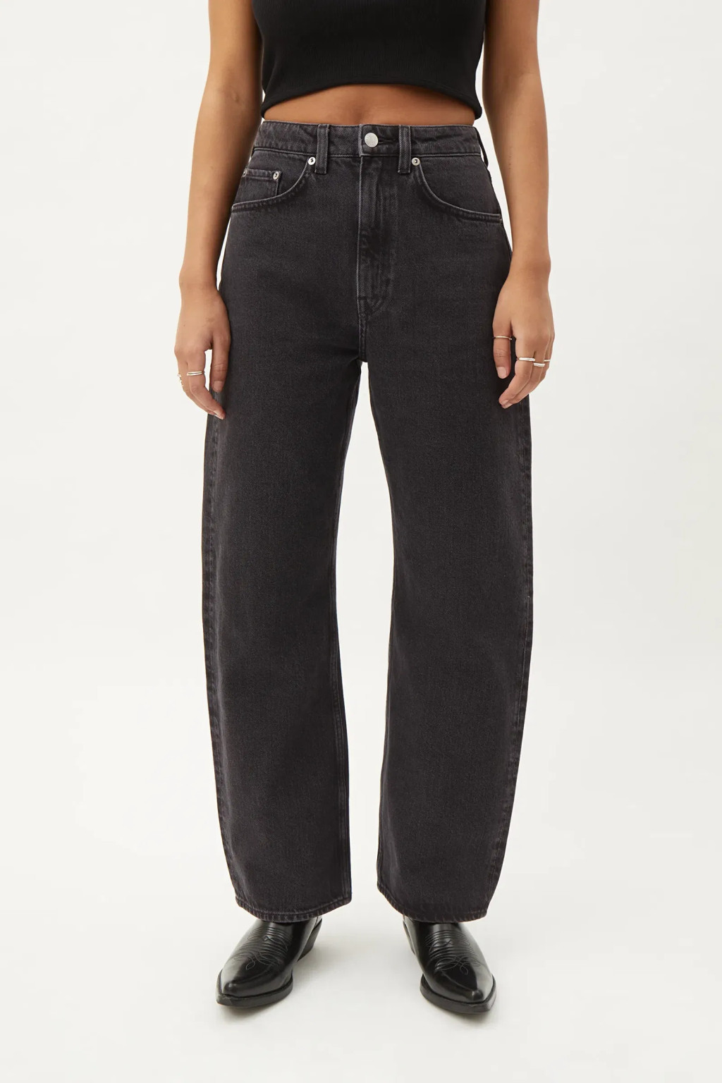 CZARNE SPODNIE JEANS