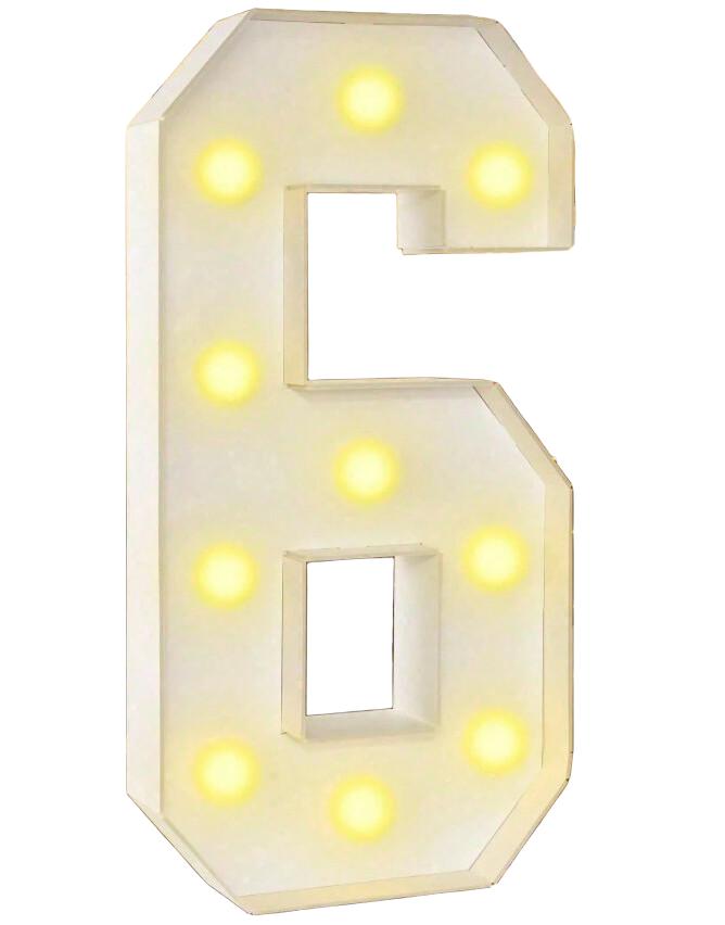 lampa liczba "6"
