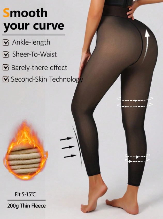 czarne termiczne legginsy