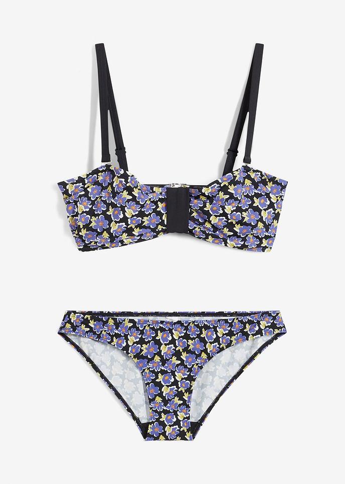  KOMPLET BIKINI W KWIATKI 