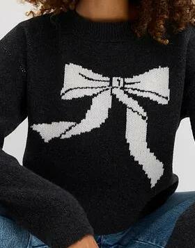 SWETER DAMSKI OKRĄGŁY DŁUGI DEKOLT