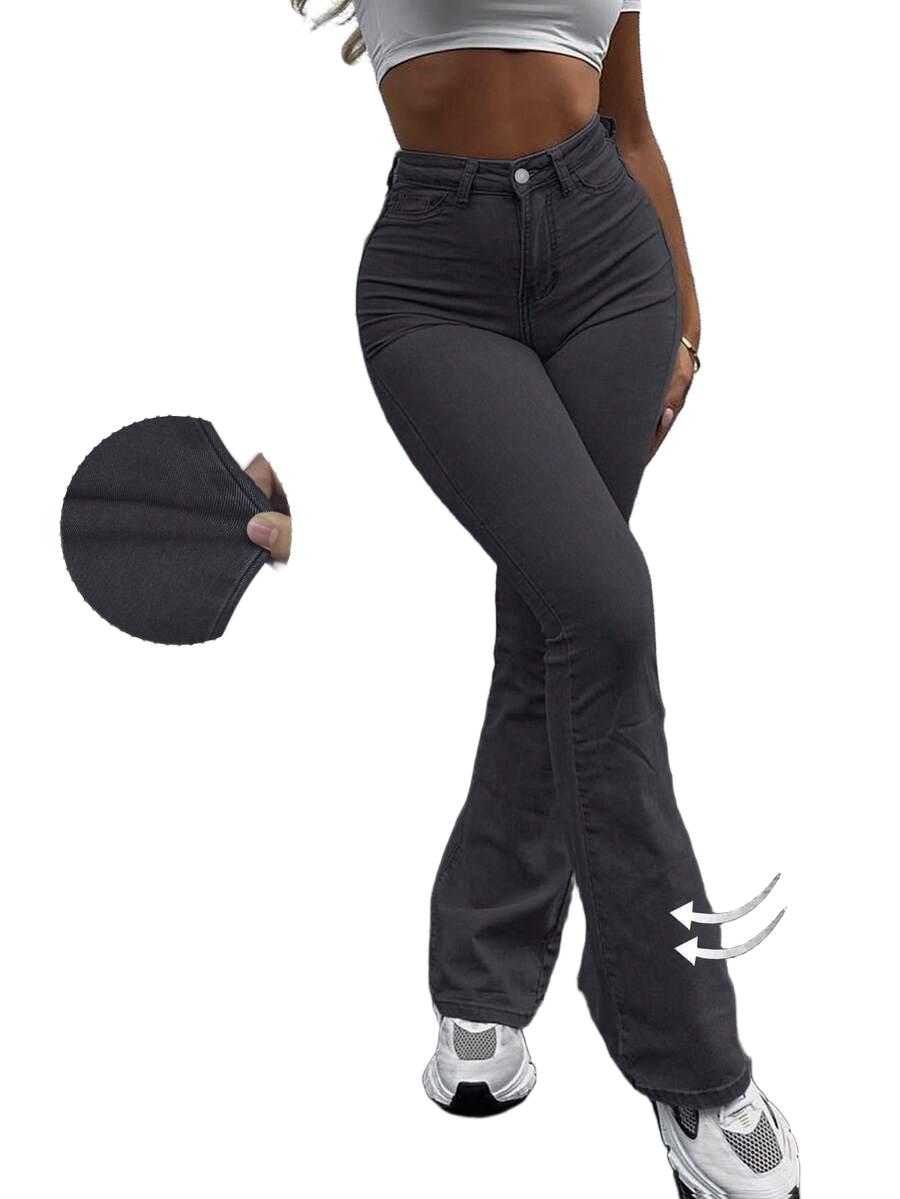 SZARE SPODNIE JEANS