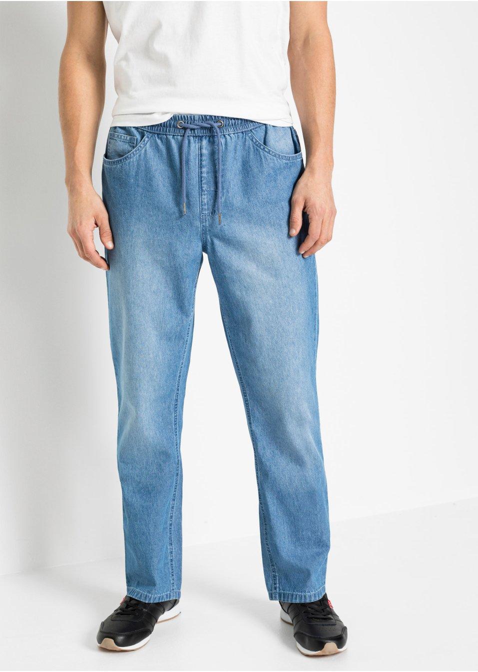 niebieskie spodnie jeans wiązanie