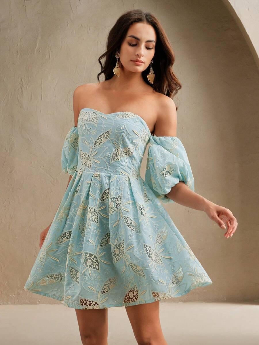 NIEBIESKA MINI SUKIENKA