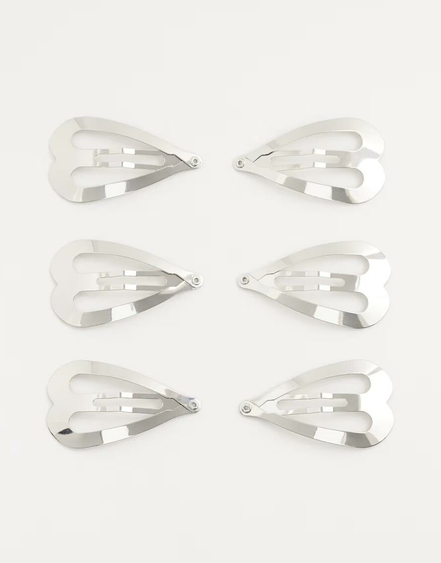 SZARE SPINKI DO WŁOSÓW 4-PACK