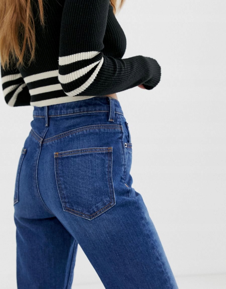 PROSTE SPODNIE JEANSOWE WYSOKI STAN