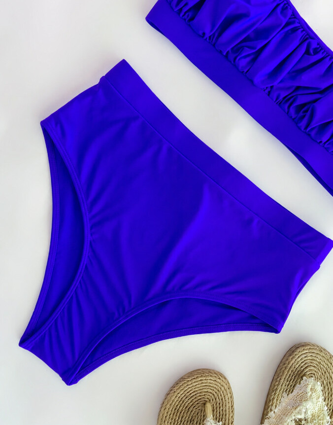 niebieski dół od bikini wysoki stan