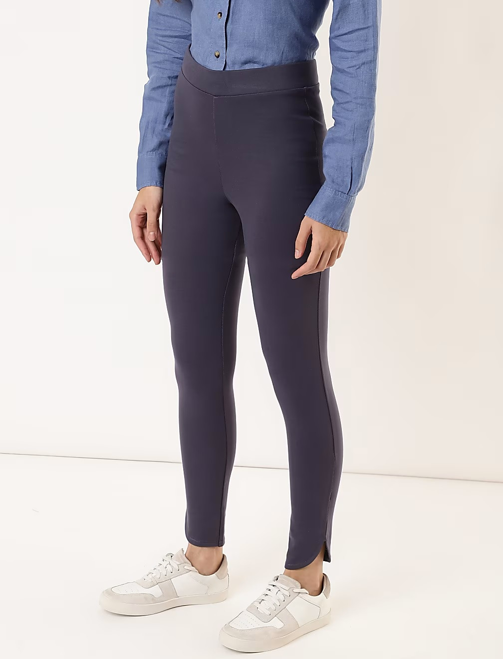 SZARE KLASYCZNE LEGGINSY T59-4967K-NL