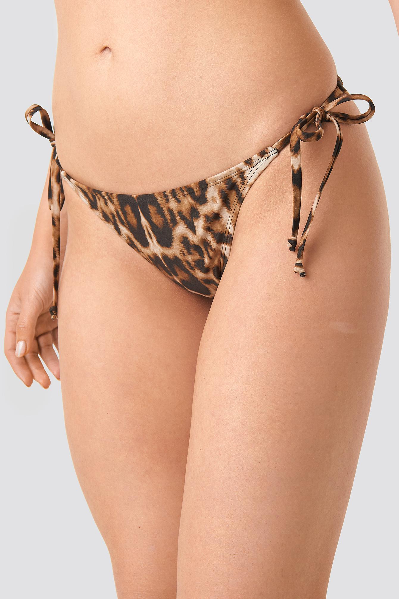DÓŁ OD BIKINI ANIMAL PRINT WIĄZANIE