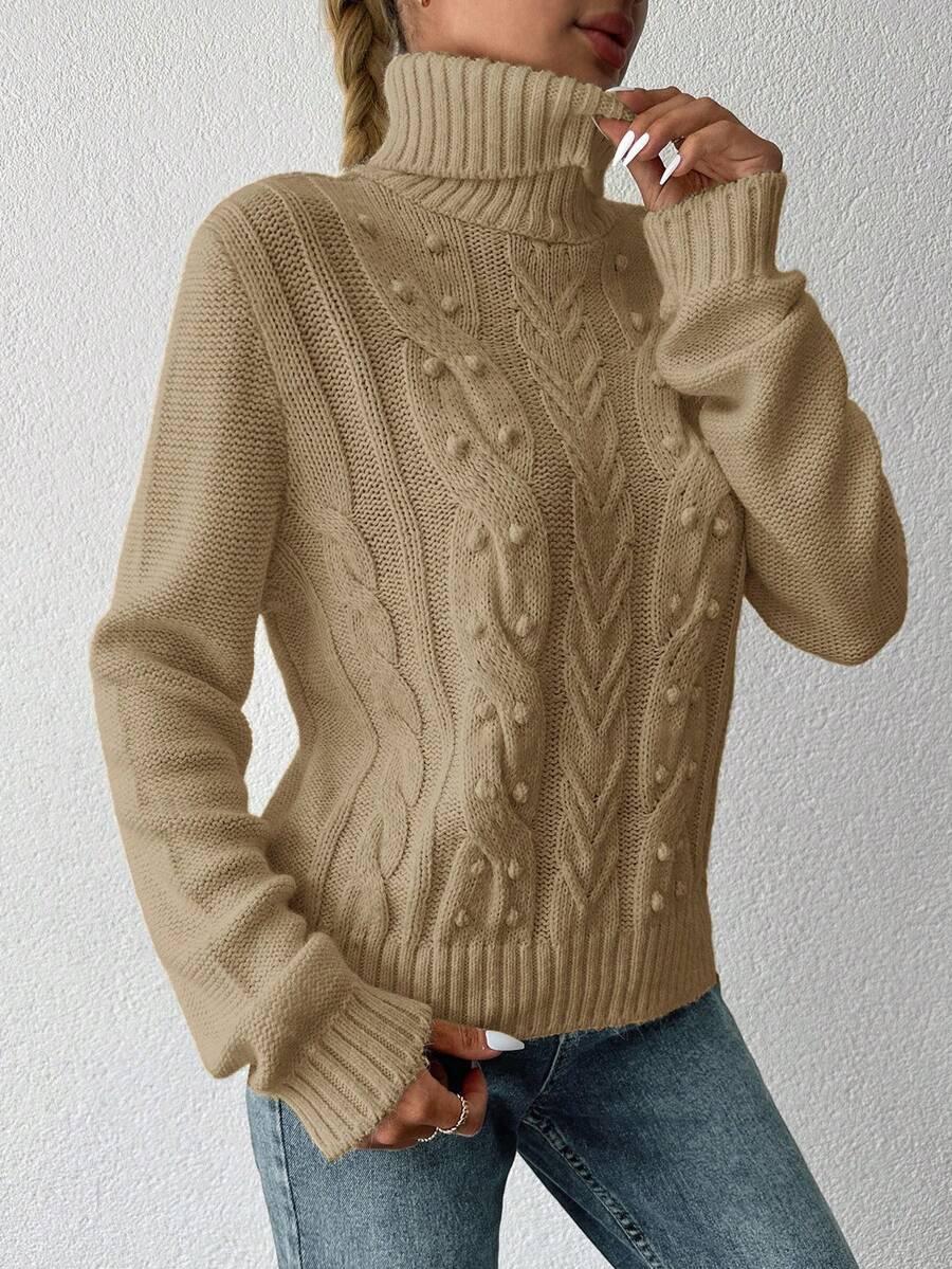 beżowy dzianinowy sweter