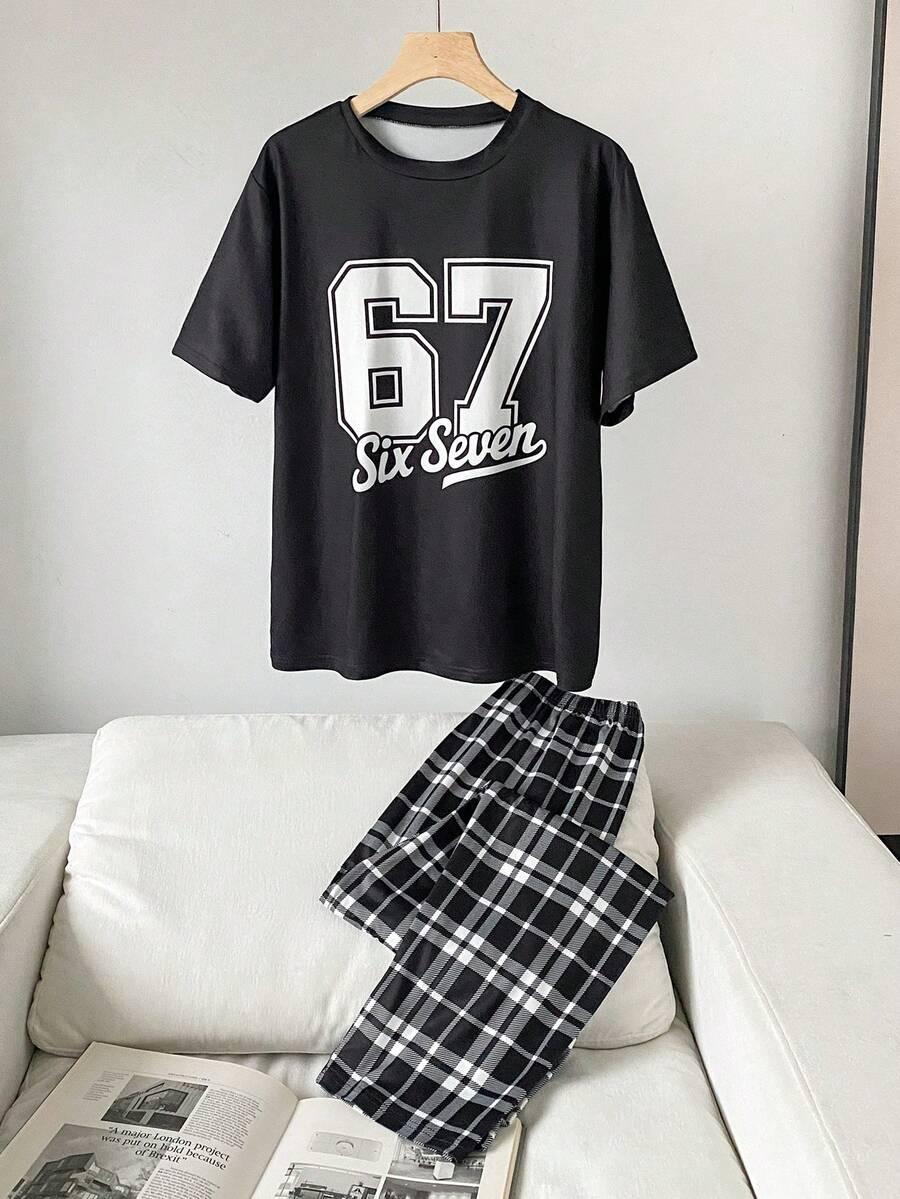 T-SHIRT SPODNIE PIŻAMA KOMPLET