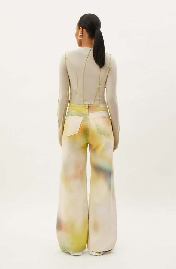 SPODNIE JEANS print