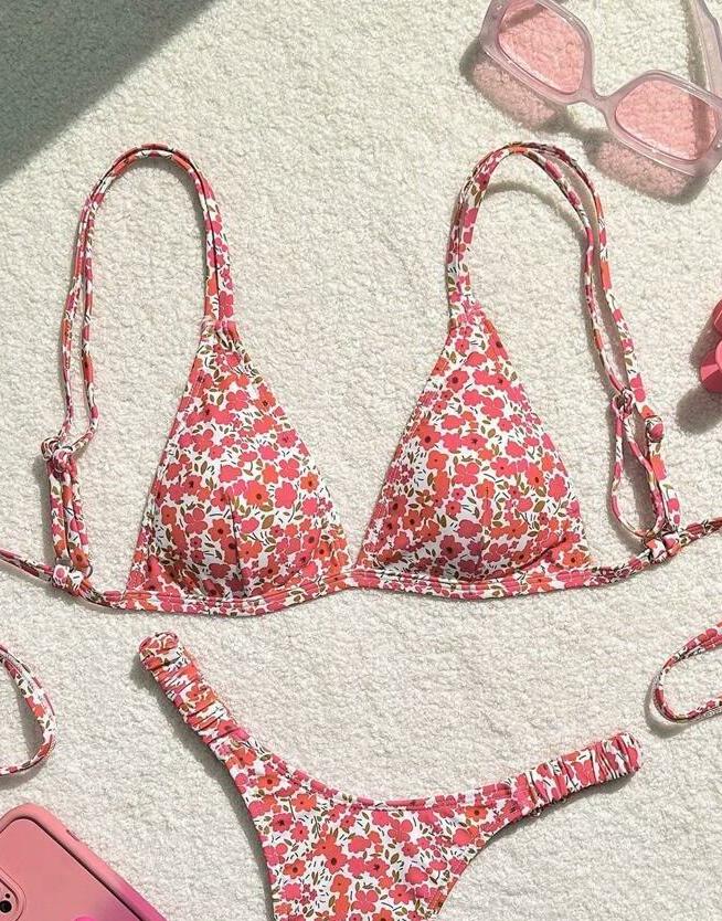 góra od bikini wzór kwiaty