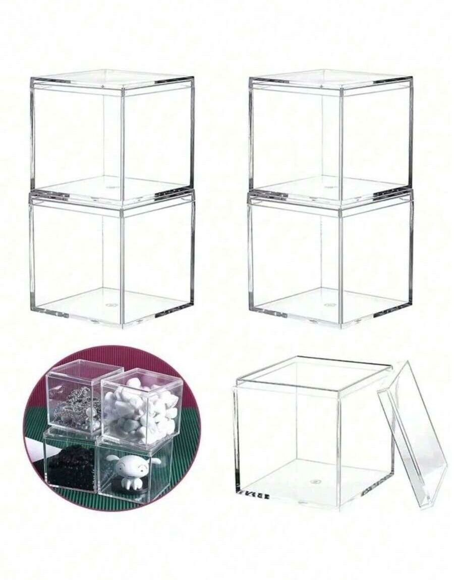 ZESTAW BEZBARWNYCH KWADRATOWYCH PUDEŁEK  5-PACK