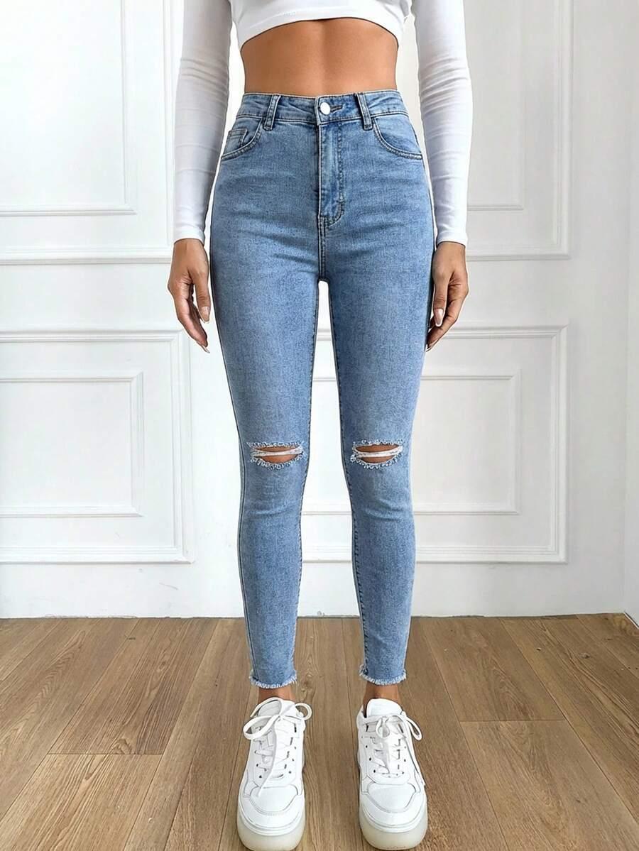 NIEBIESKIE SPODNIE JEANS 