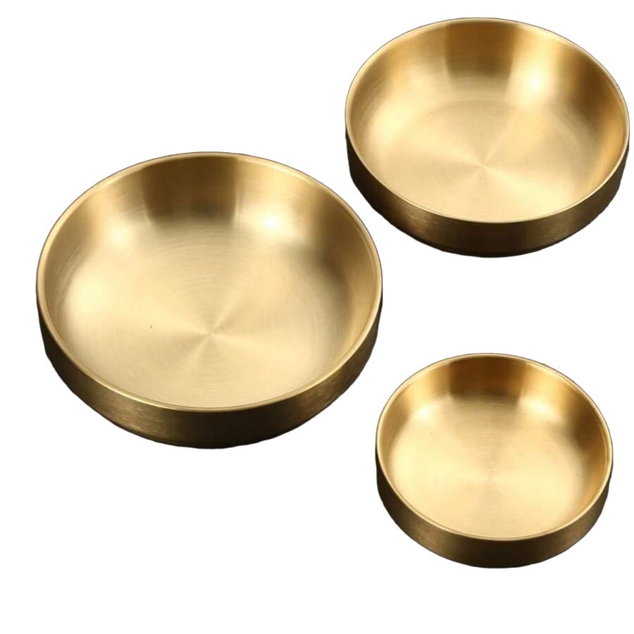 złote miseczki do sosu 3-pack
