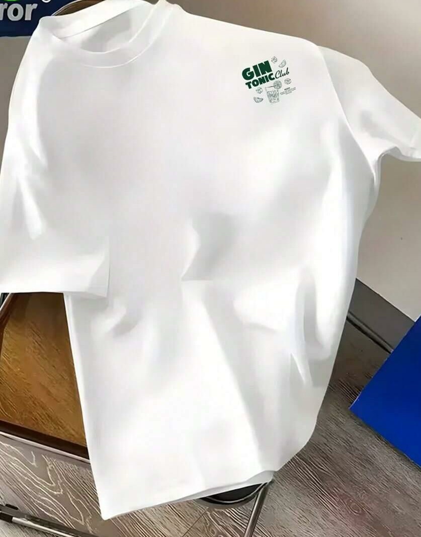 biały t-shirt nadruk
