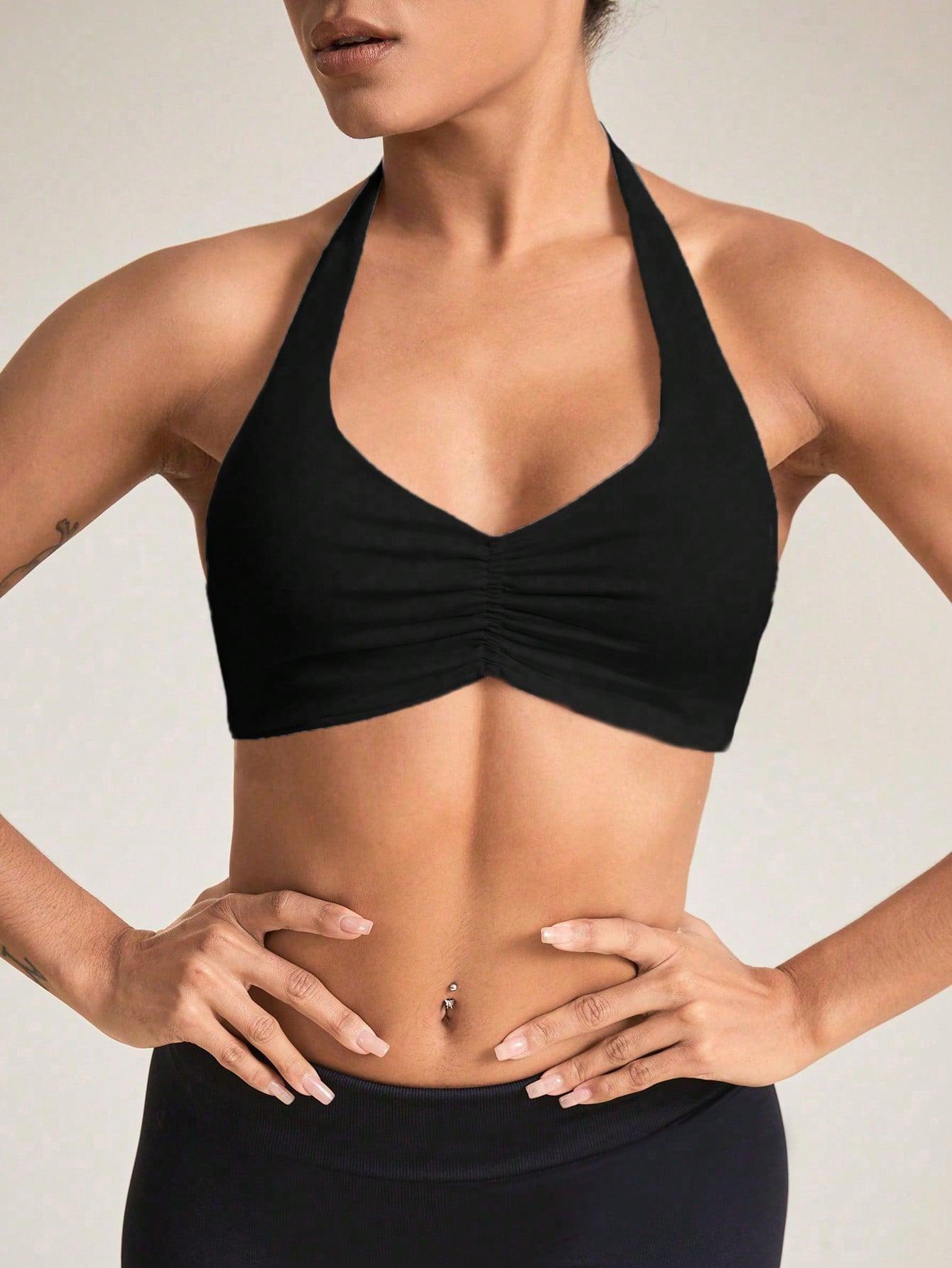 czarny sportowy top 