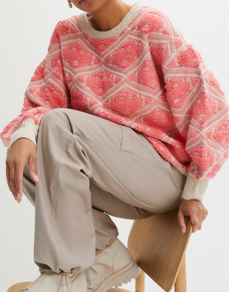 SWETER DZIANINOWY DAMSKI 