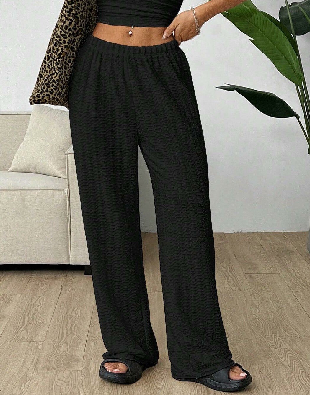 CZARNE SPODNIE CASUAL