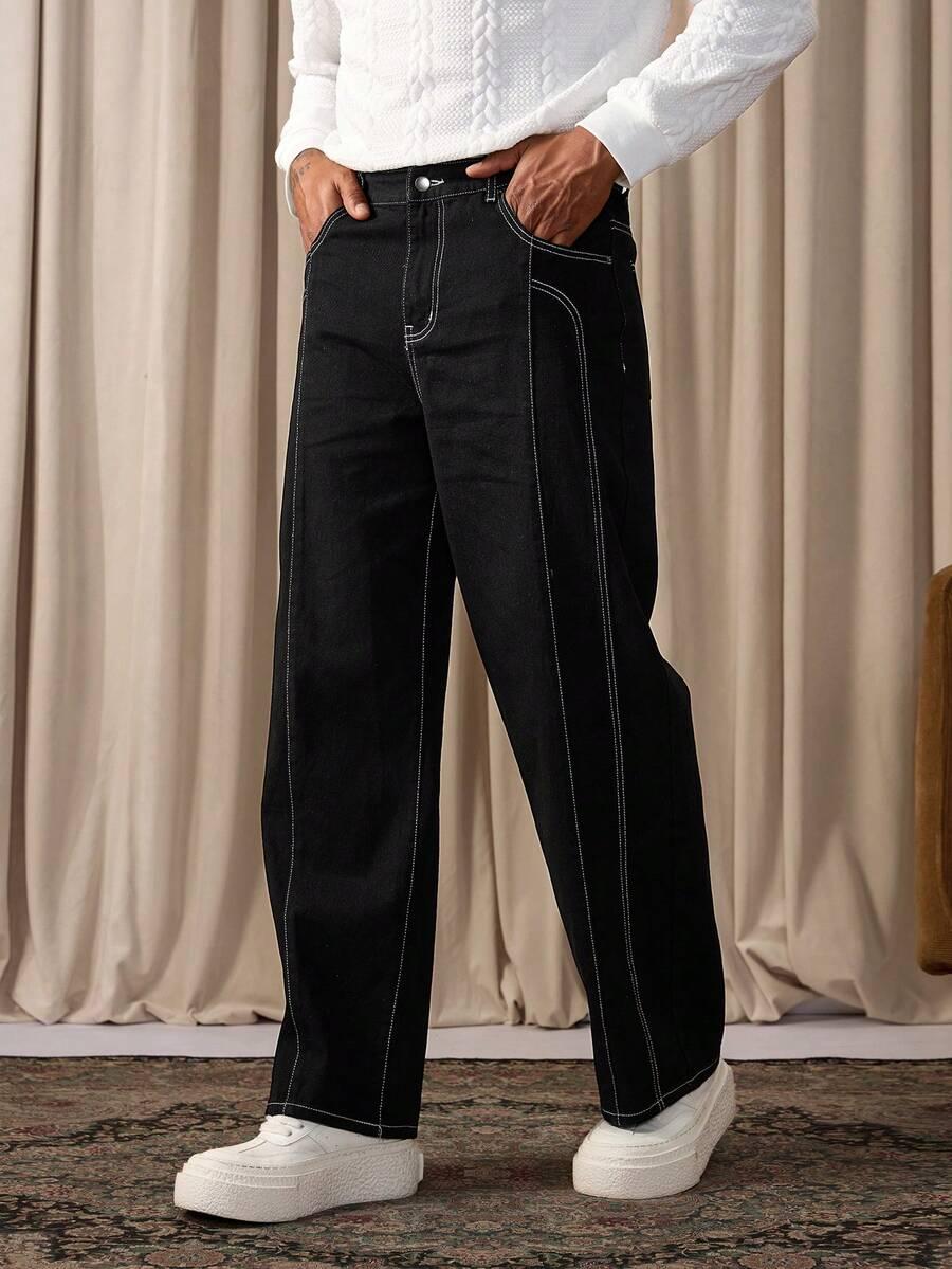 CZARNE SPODNIE JEANS