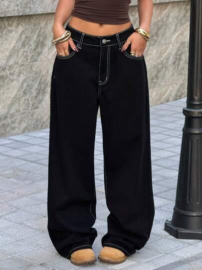 czarne spodnie jeans