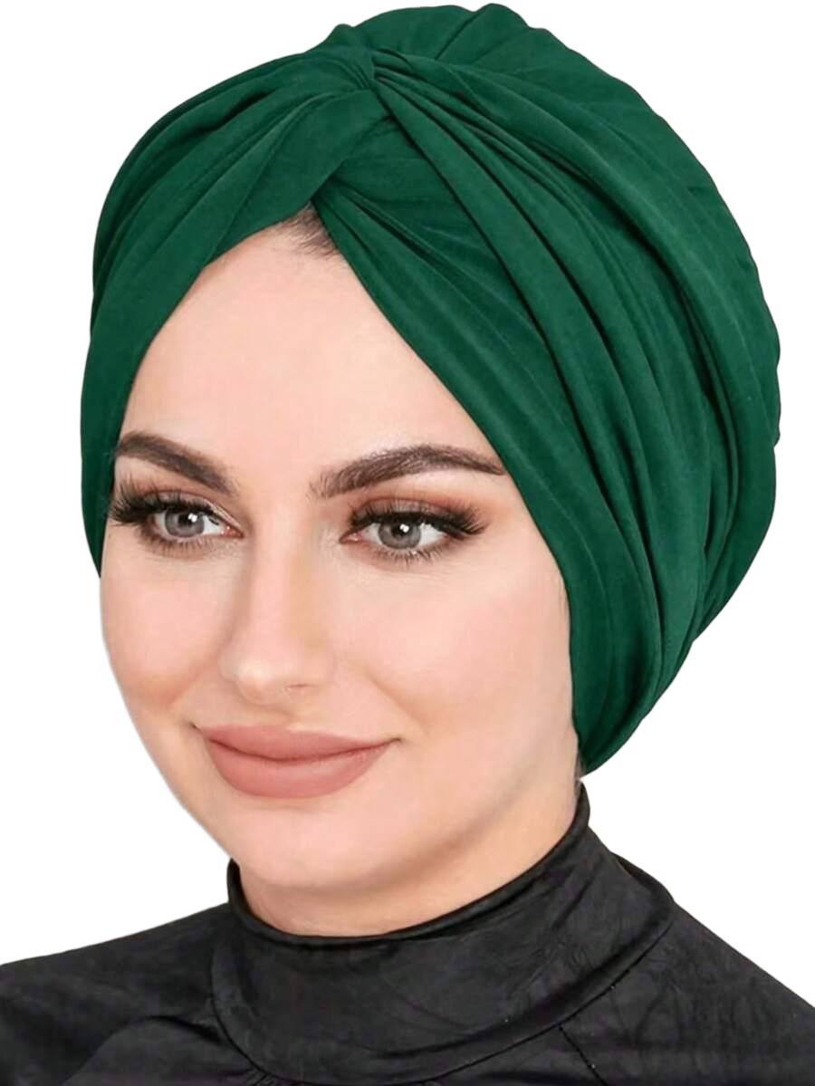 zielony turban na głowę