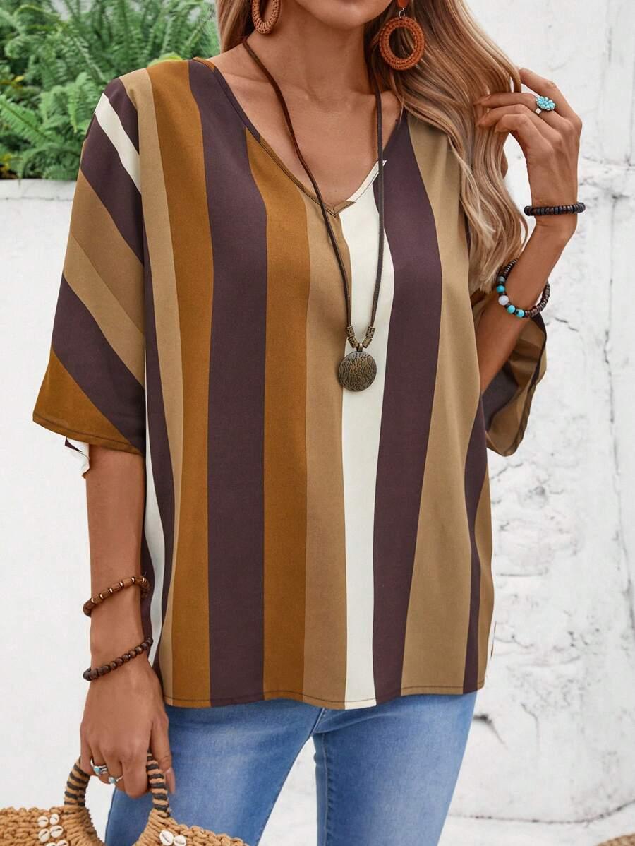 bluzka v neck