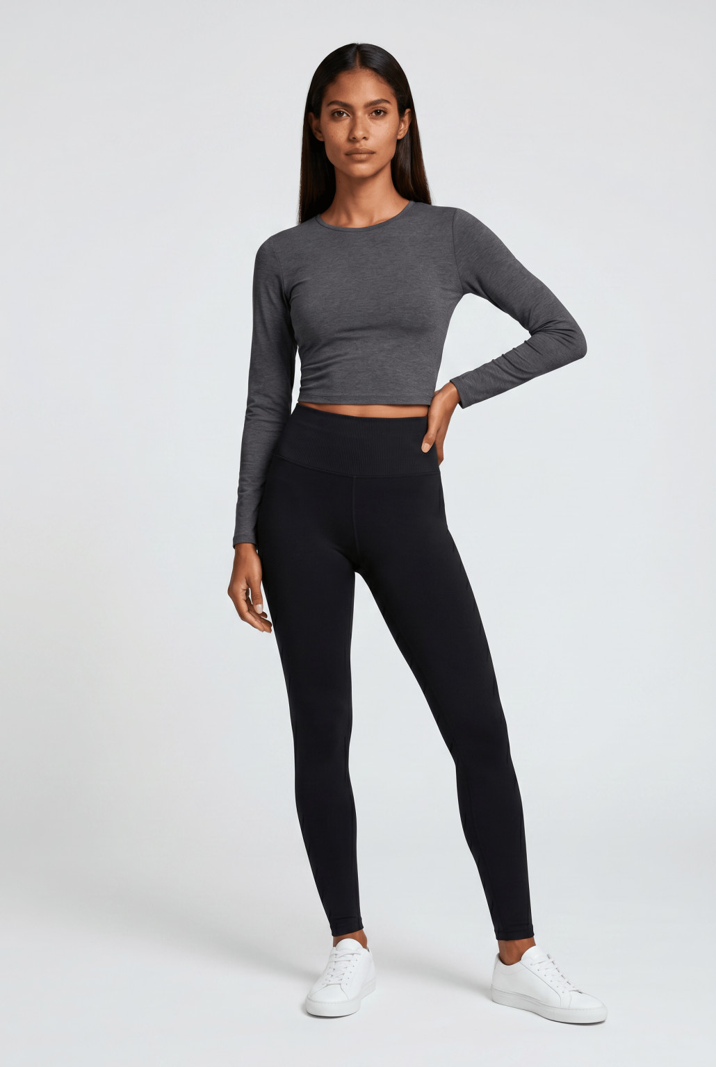 CZARNE LEGGINSY SPORTOWE WYSOKI STAN