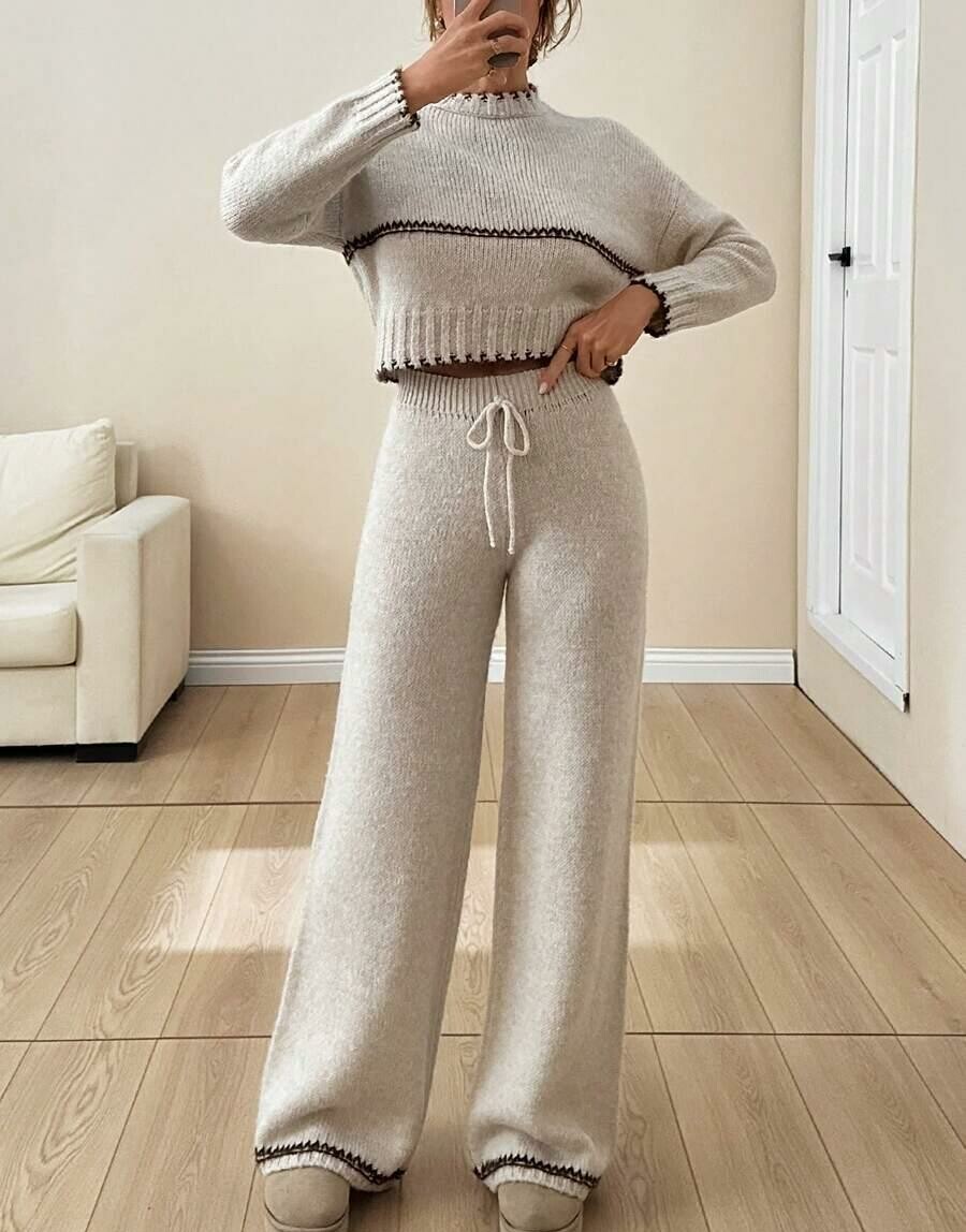 SWETER SPODNIE KOMPLET