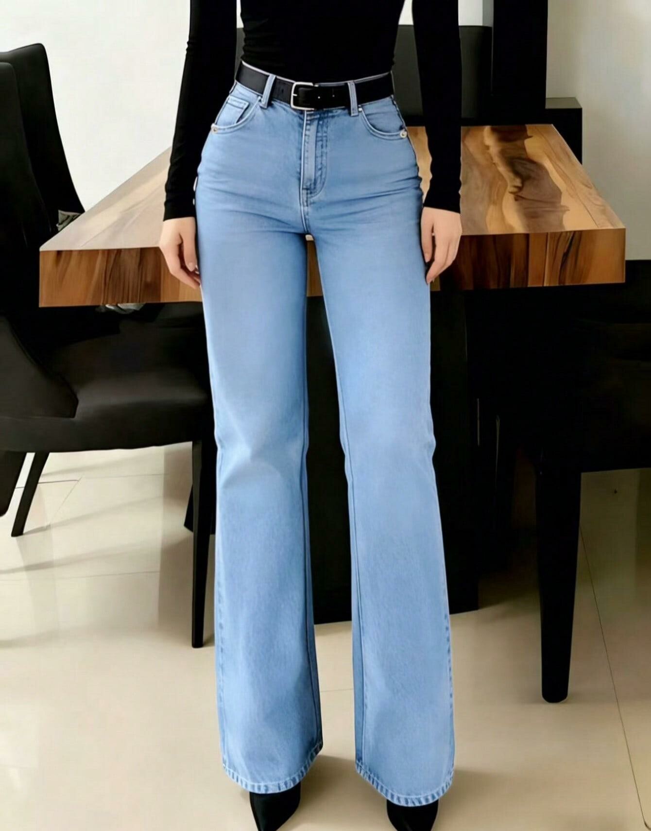 NIEBIESKIE SPODNIE JEANS