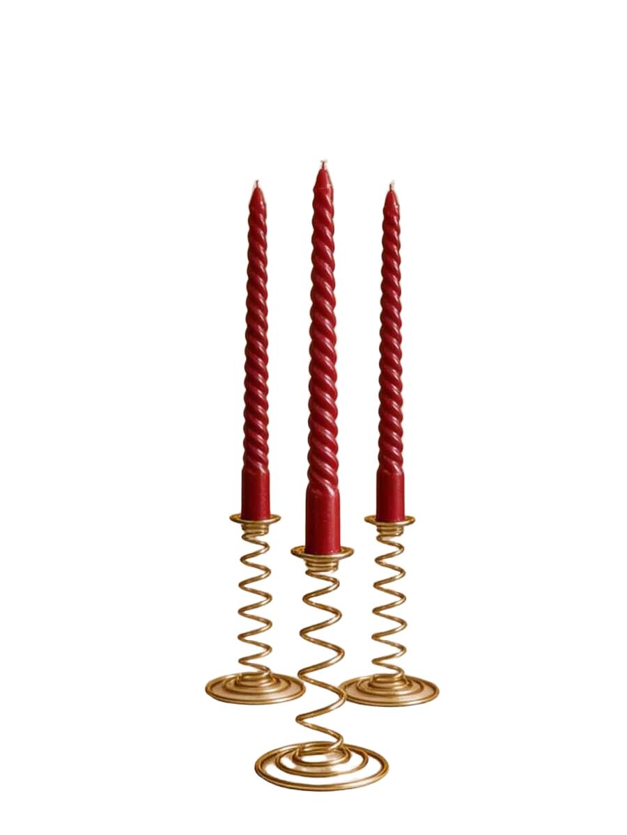 czerwona asymetryczna świeca 4-pack