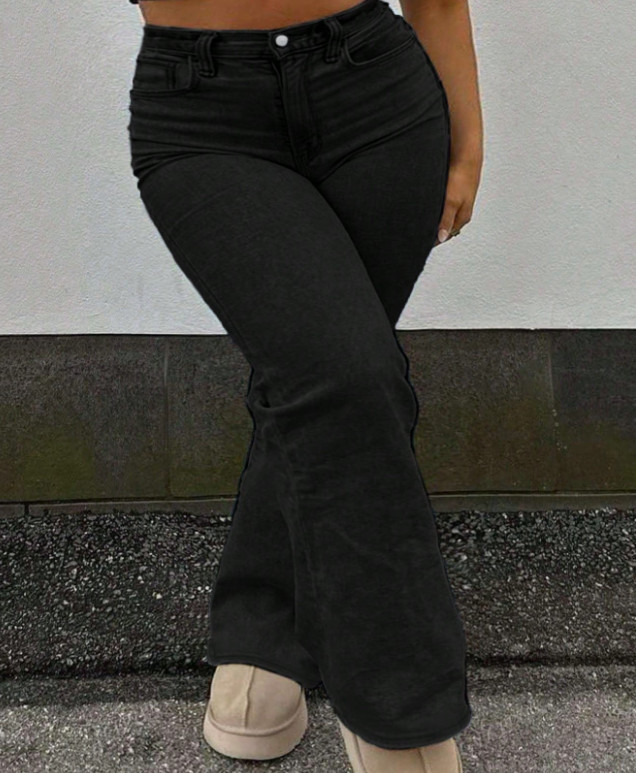 CZARNE SPODNIE JEANS