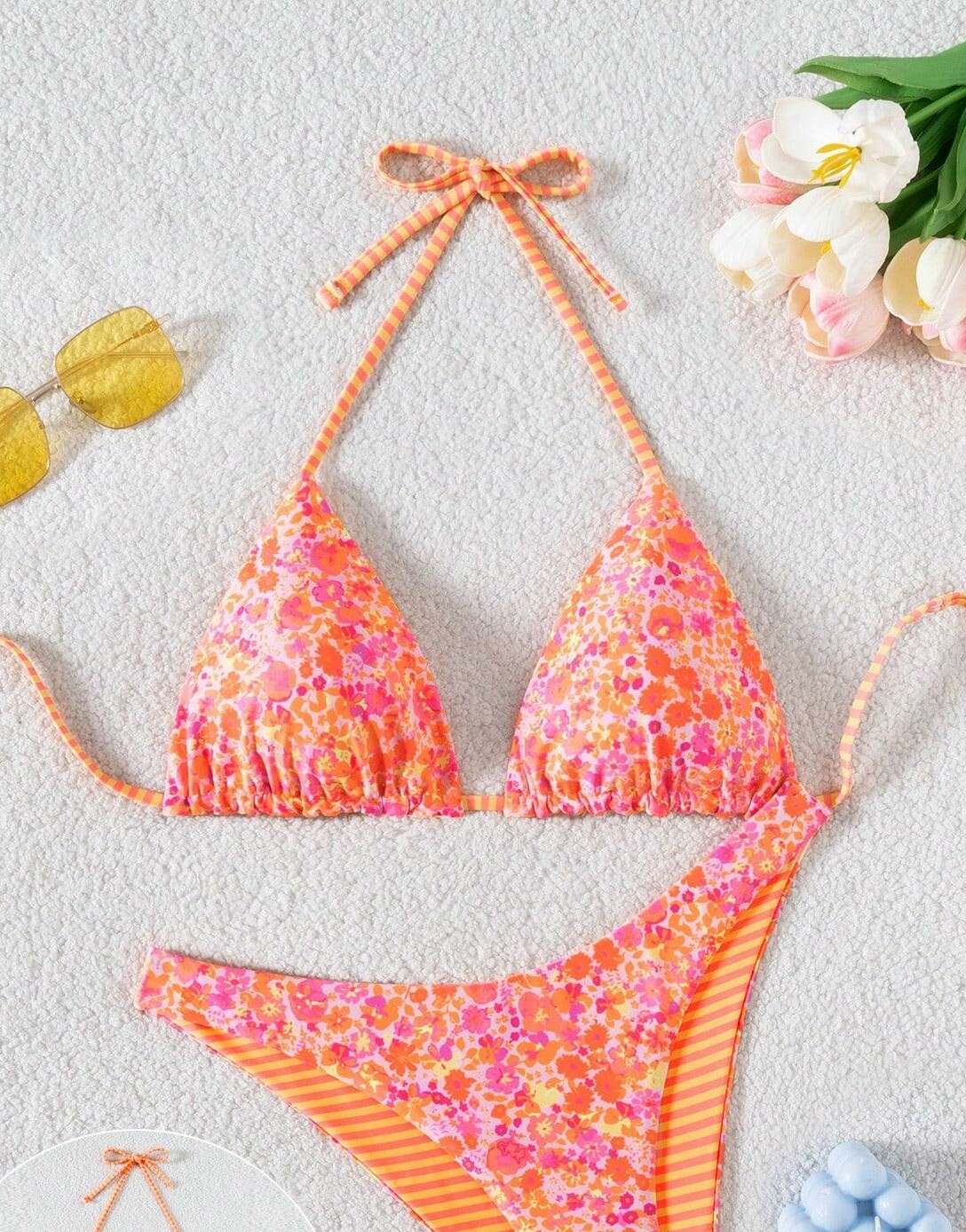 bikini góra wiązanie