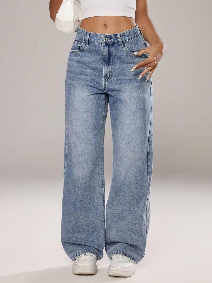 NIEBIESKIE SPODNIE JEANS