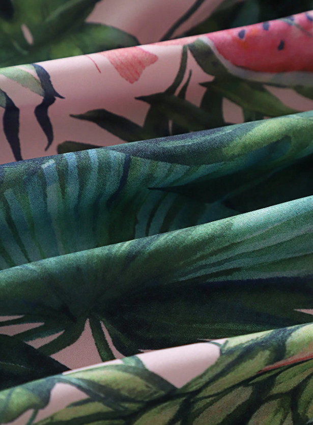 kombinezon wiązanie tropical print