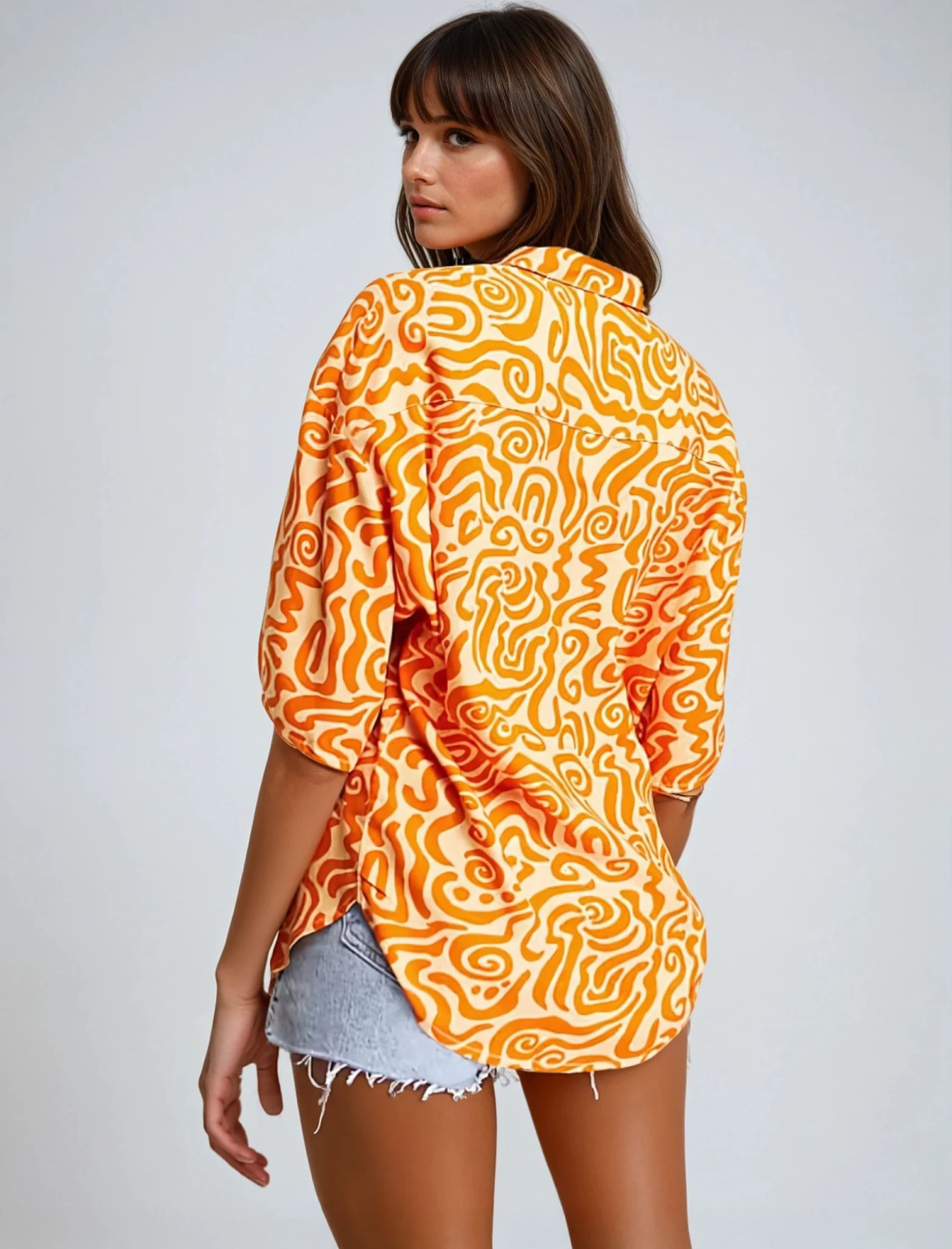 KOSZULA PRINT CASUAL RĘKAW 3/4