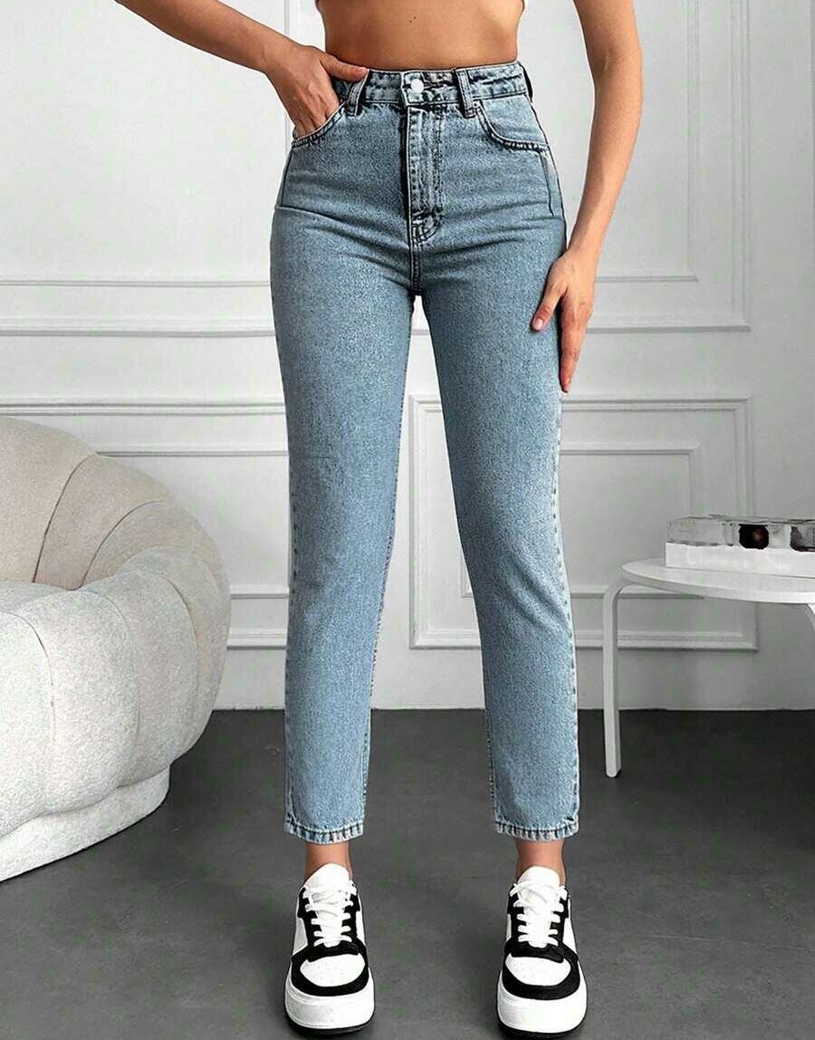 NIEBIESKIE SPODNIE JEANS RURKI