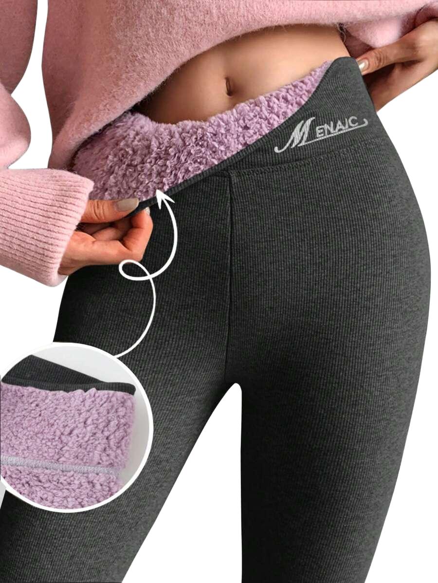 szare OCIEPLANE LEGGINSY