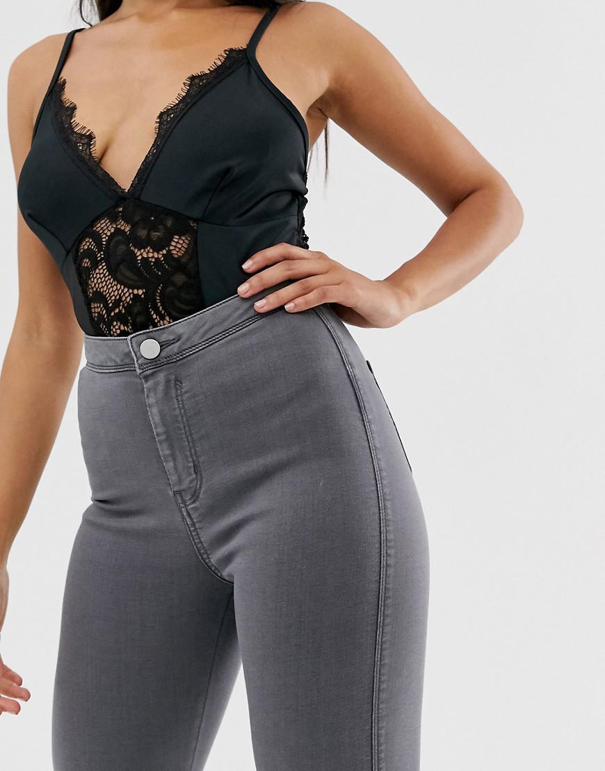 SZARE SPODNIE JEANS RURKI