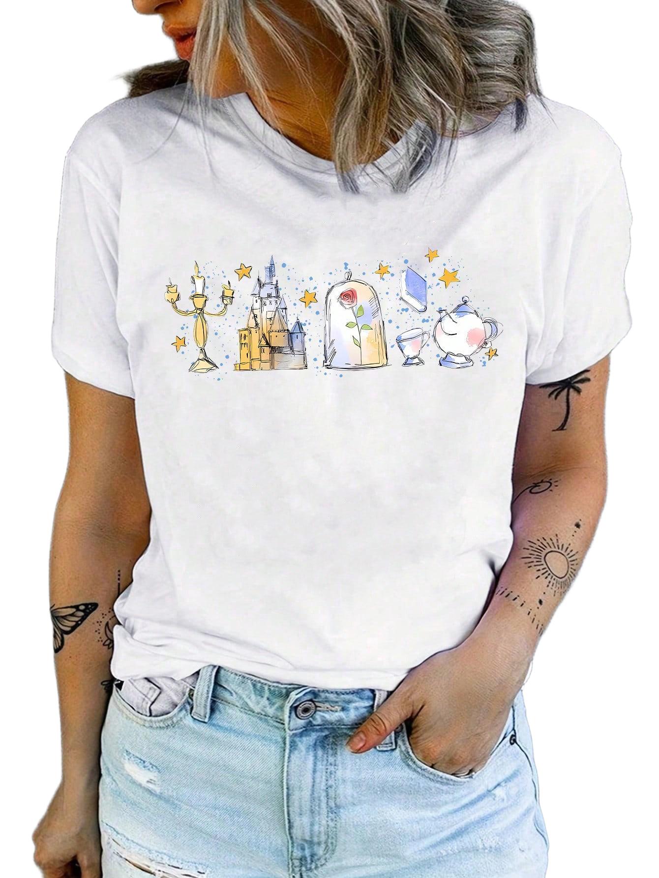 T-SHIRT DAMSKI OKRĄGŁY DEKOLT 