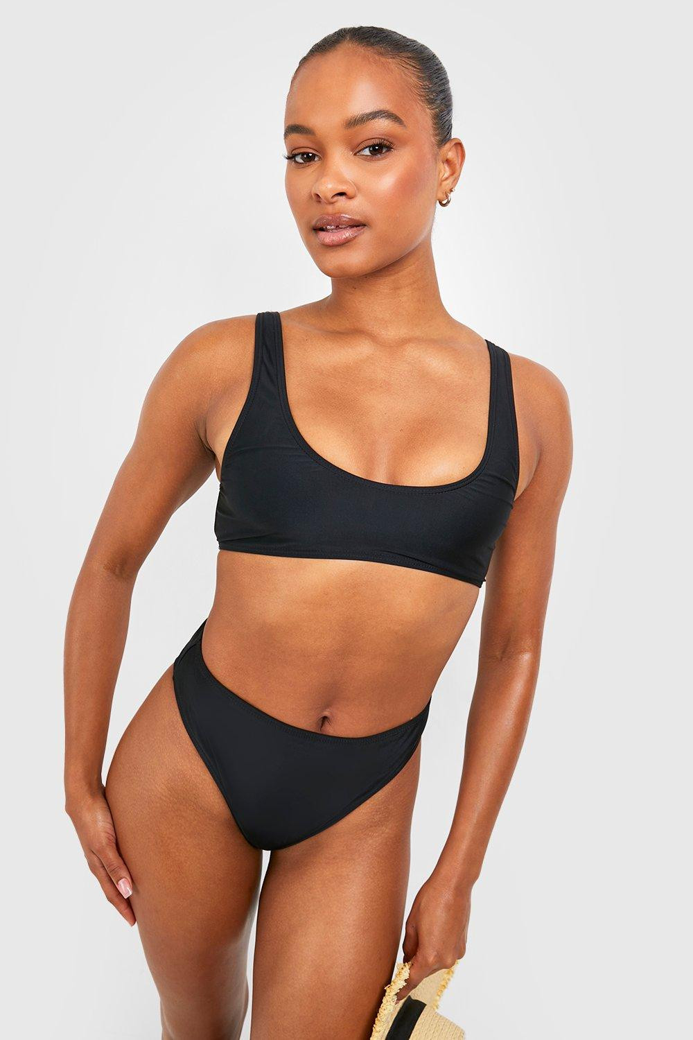 czarny dwuczęściowy strój kąpielowy komplet bikini