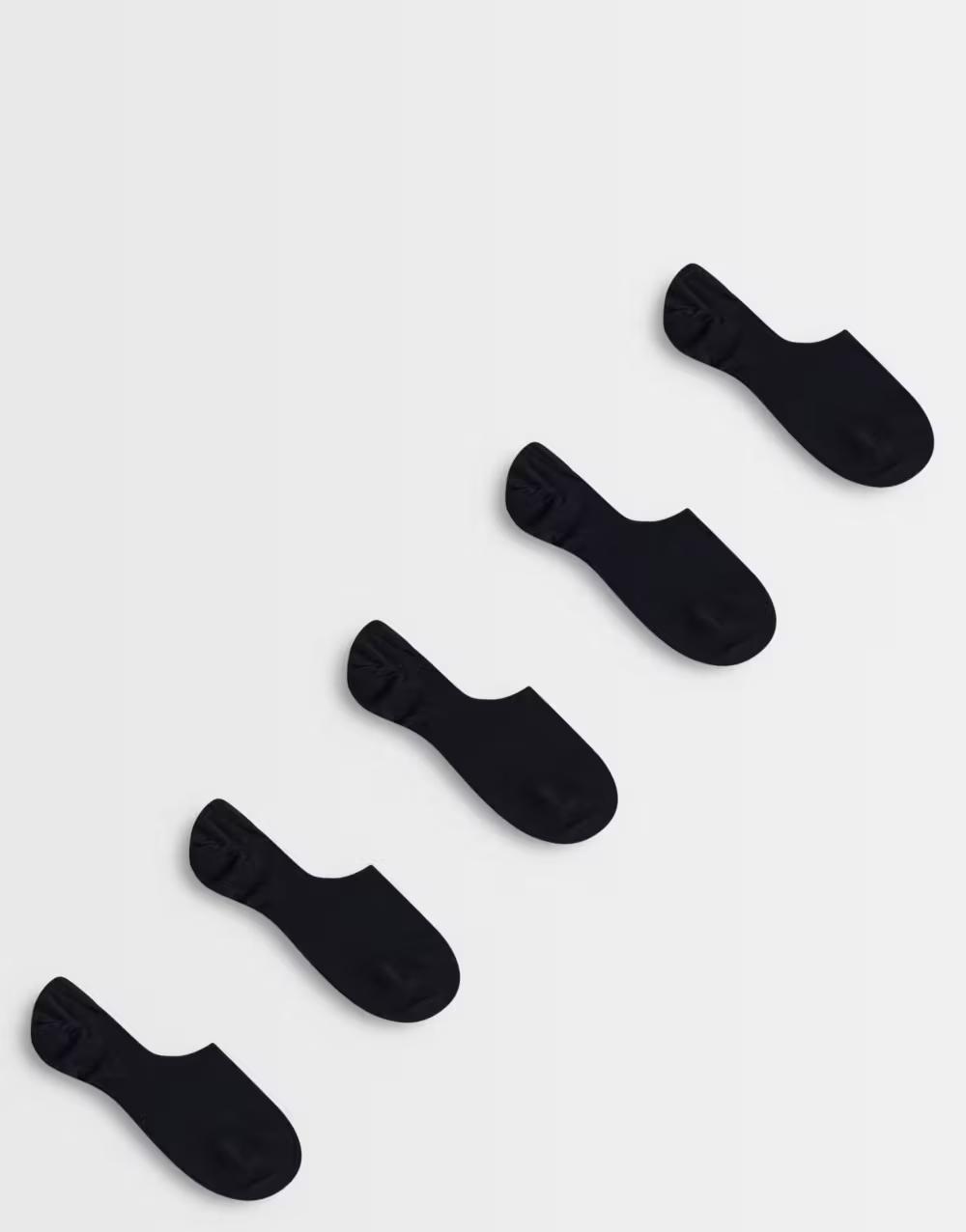 czarne skarpety stopki 5-pack
