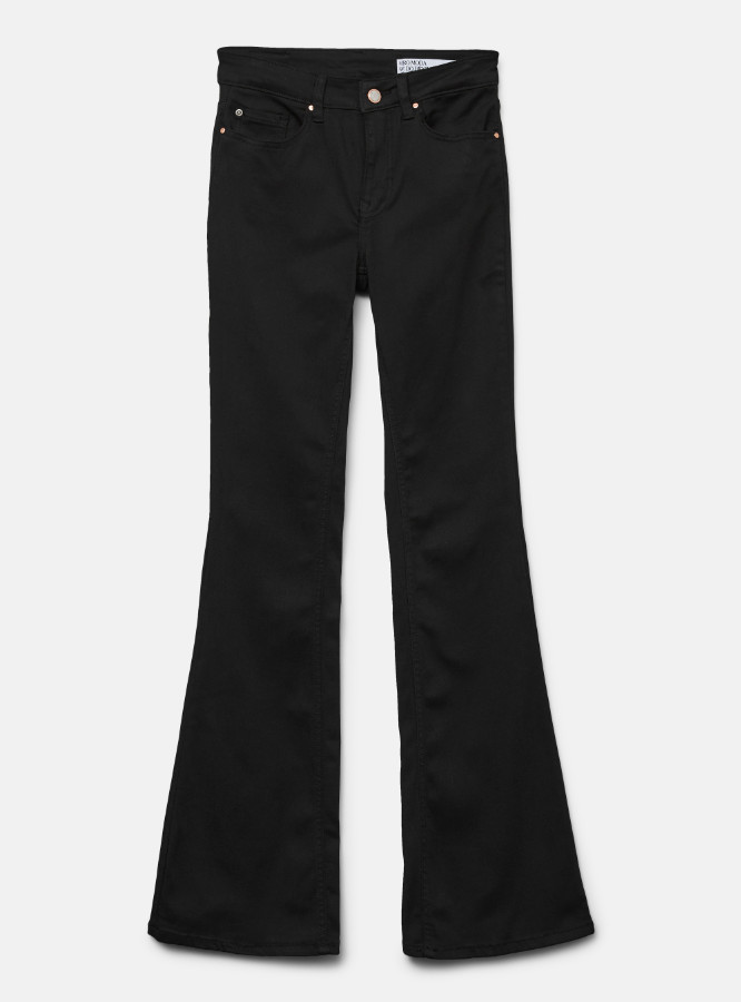 CZARNE SPODNIE JEANS DZWONY