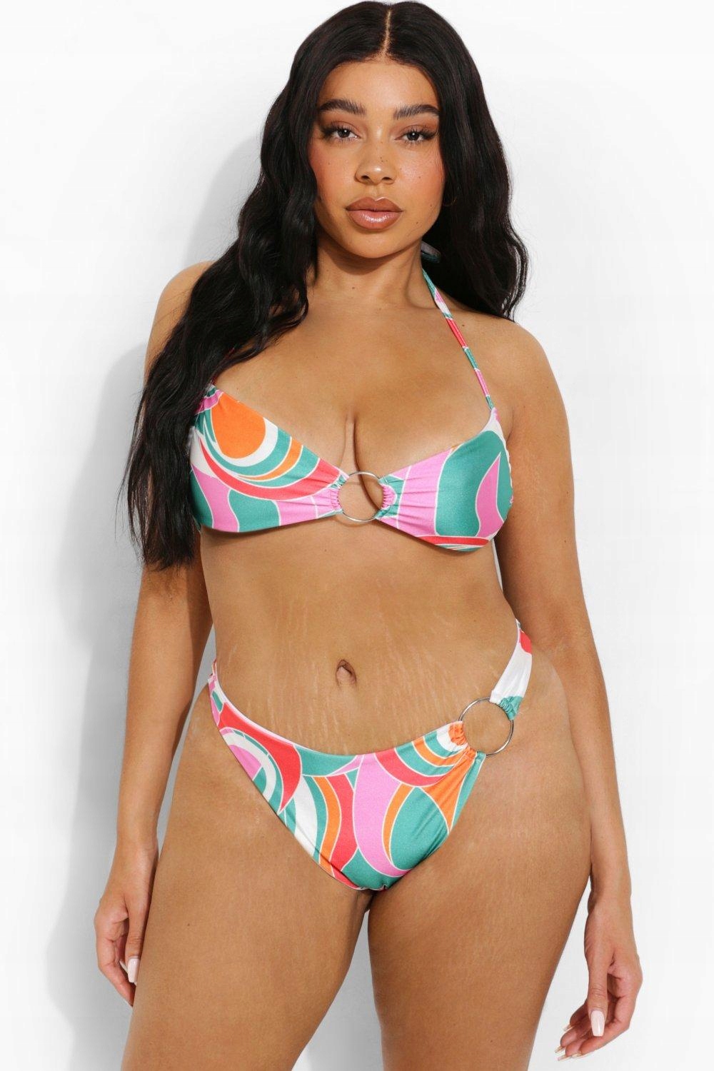 dół bikini print wstawka