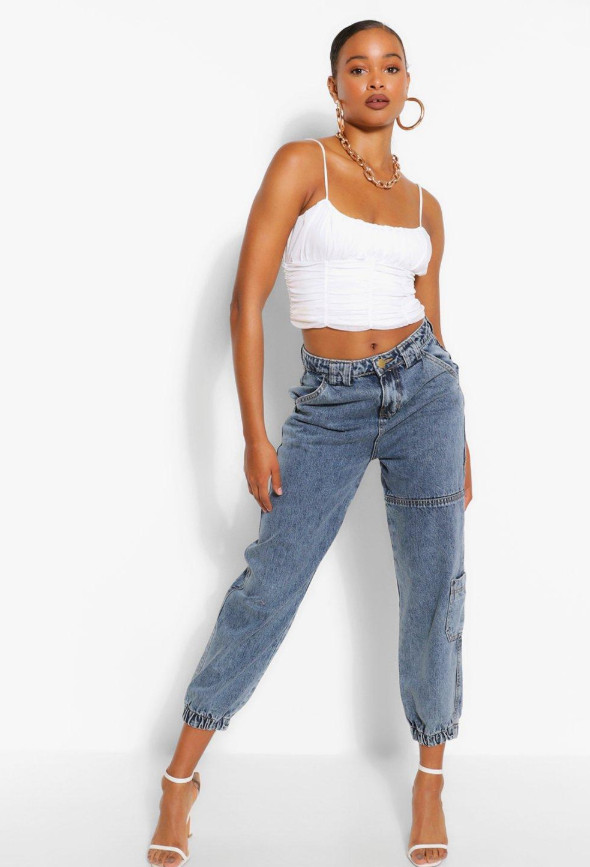 CZARNE SPODNIE JEANS