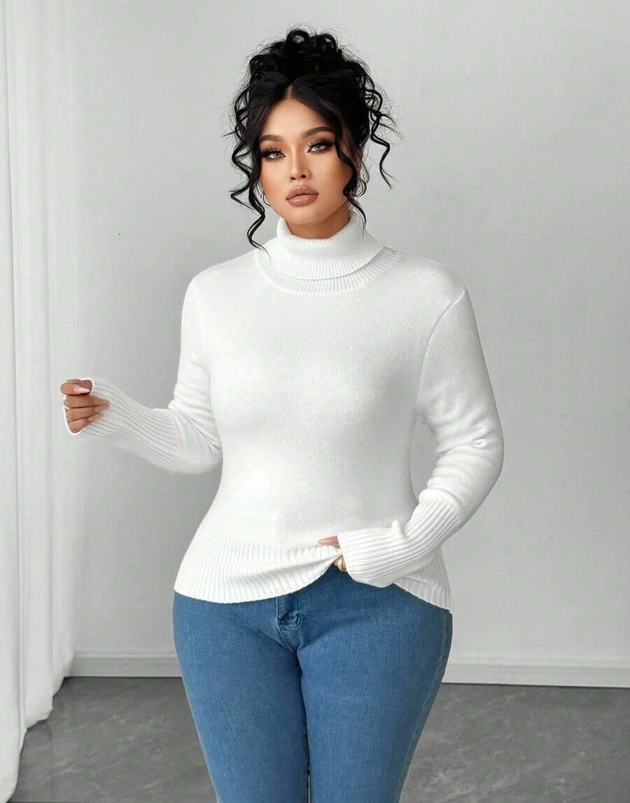 dopasowany sweter golf 