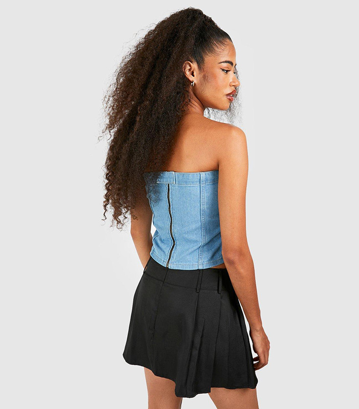 NIEBIESKI TOP JEANS
