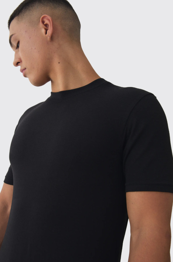 czarny T-SHIRT BASIC